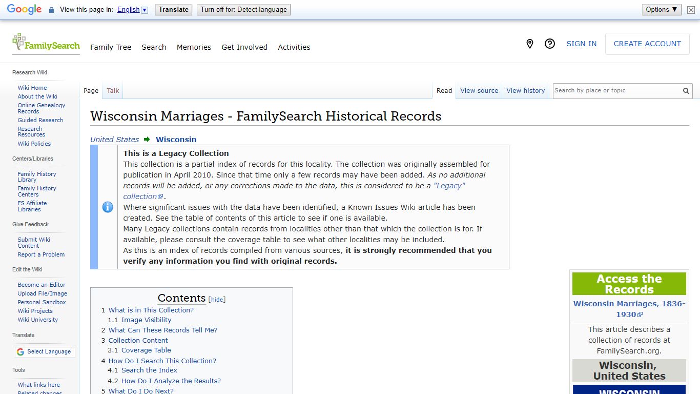 Wisconsin Marriages - FamilySearch Historical Records