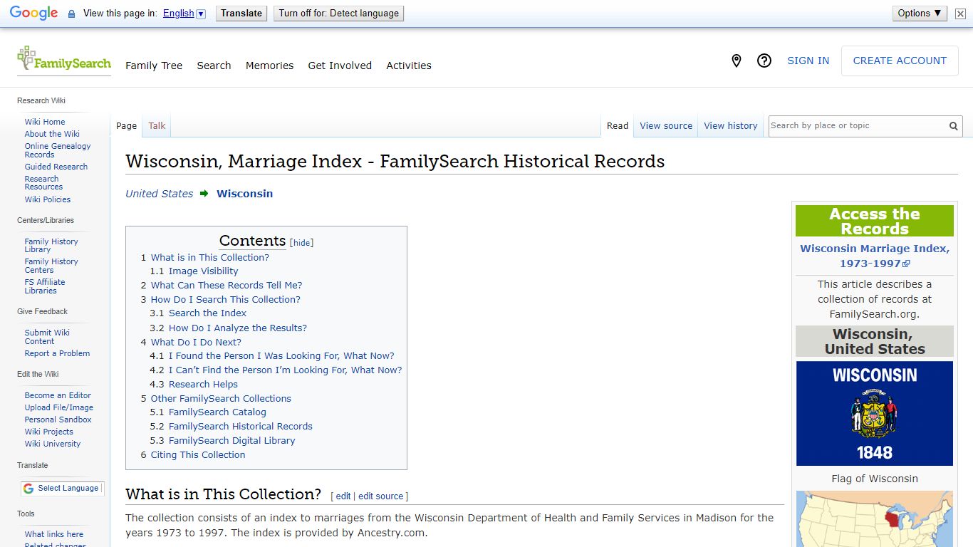 Wisconsin, Marriage Index - FamilySearch Historical Records